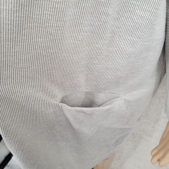 Donni Neutral Ribbed Knit Longline Open Style Cardigan Women's OSFA Minimalist - Picture 4 of 14